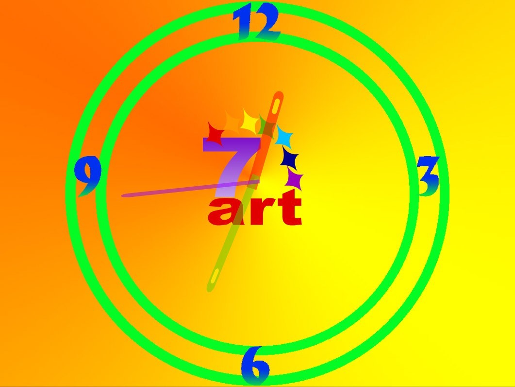 7art Orange Clock Screensaver Digital Clock Screensaver - Orange Clock - HD Wallpaper 