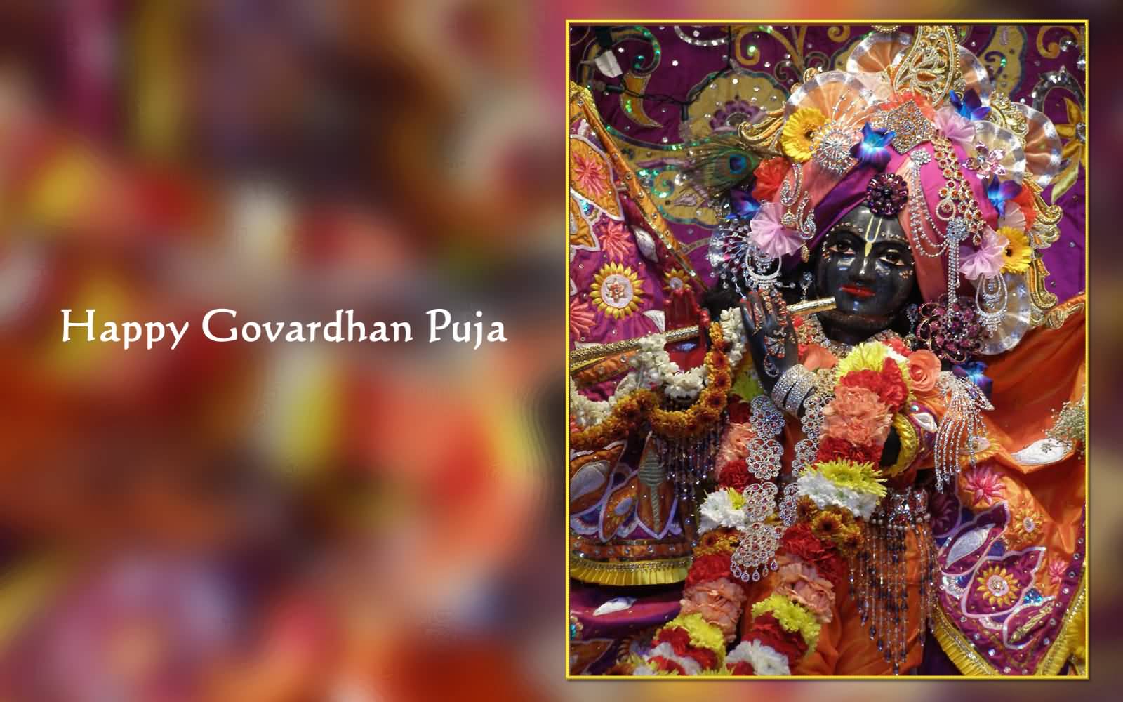 Happy Govardhan Puja Greeting Ecard - Happy Govardhan Puja - HD Wallpaper 