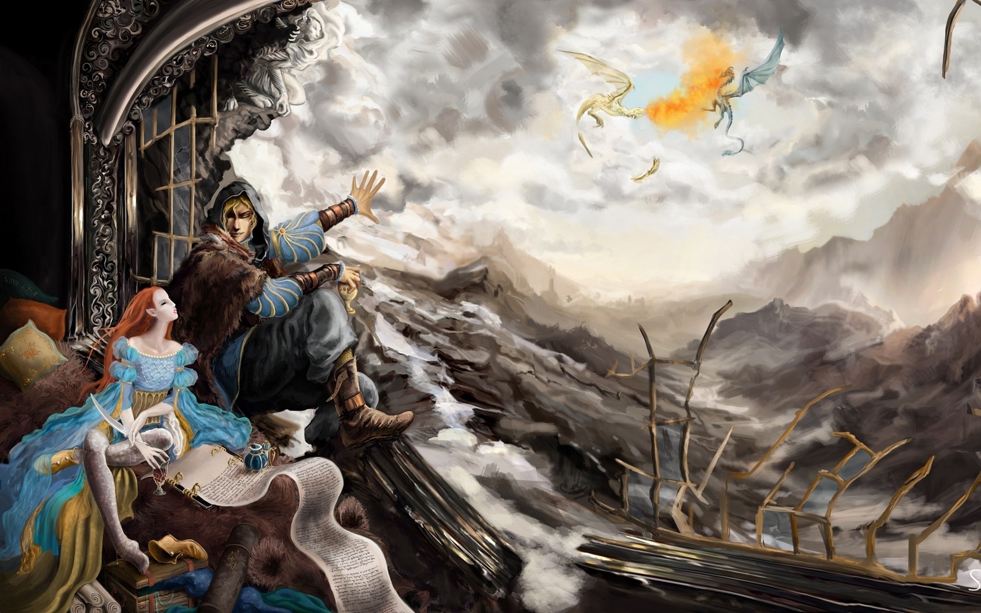 Other Games Woman Adult Religion Art Tes - Fan Art Skyrim Dragonborn - HD Wallpaper 