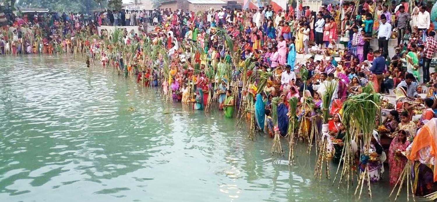 Chhath Puja Image Hd - Chhath Puja Patna Ghat - HD Wallpaper 