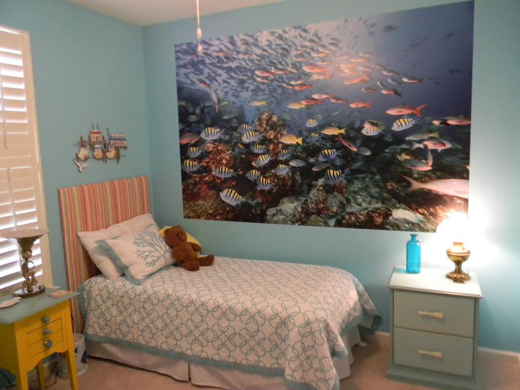 Fred B Fish Mural In Grandchild Bedroom - Grandchild Bedroom - HD Wallpaper 