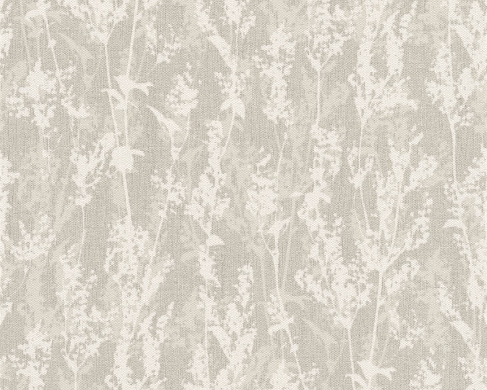 Création Wallpaper Flowers, Cream, Grey - Wallpaper - HD Wallpaper 