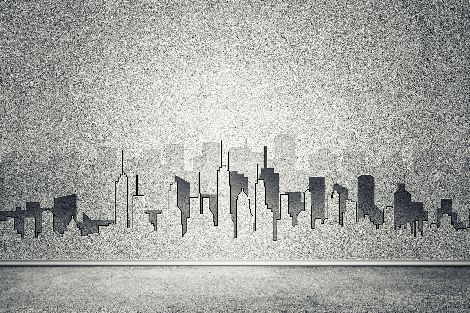 Building Outlines - Building Wallpaper For Wall - HD Wallpaper 