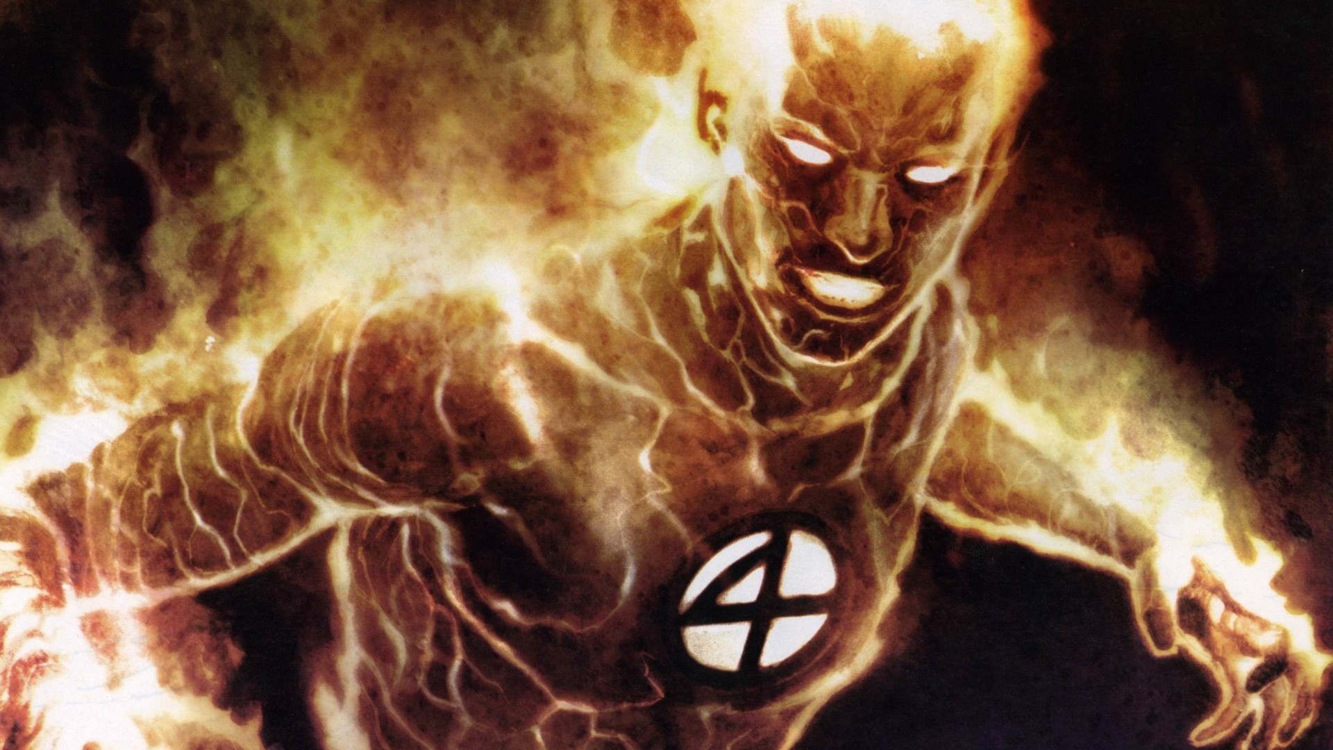 1920x1080, Superhero Marvel Human Torch Fantastic Four - Fantastic 4 Human Torch - HD Wallpaper 