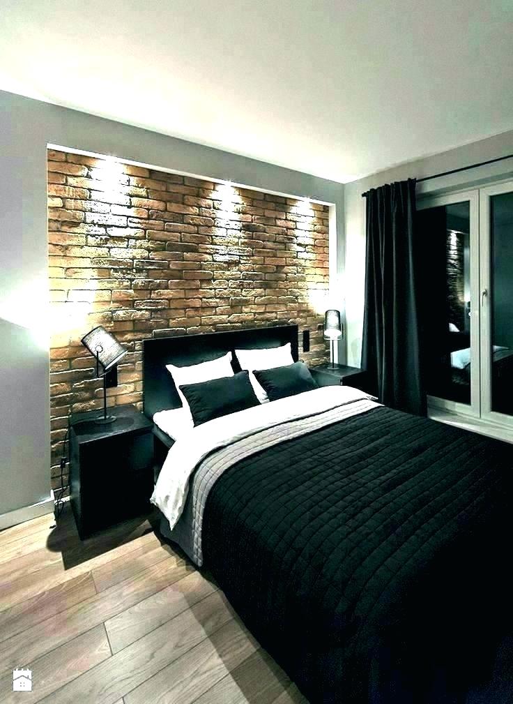 White Wallpaper Bedroom Brick Wallpaper Bedroom - Red Brick Bedroom Design - HD Wallpaper 