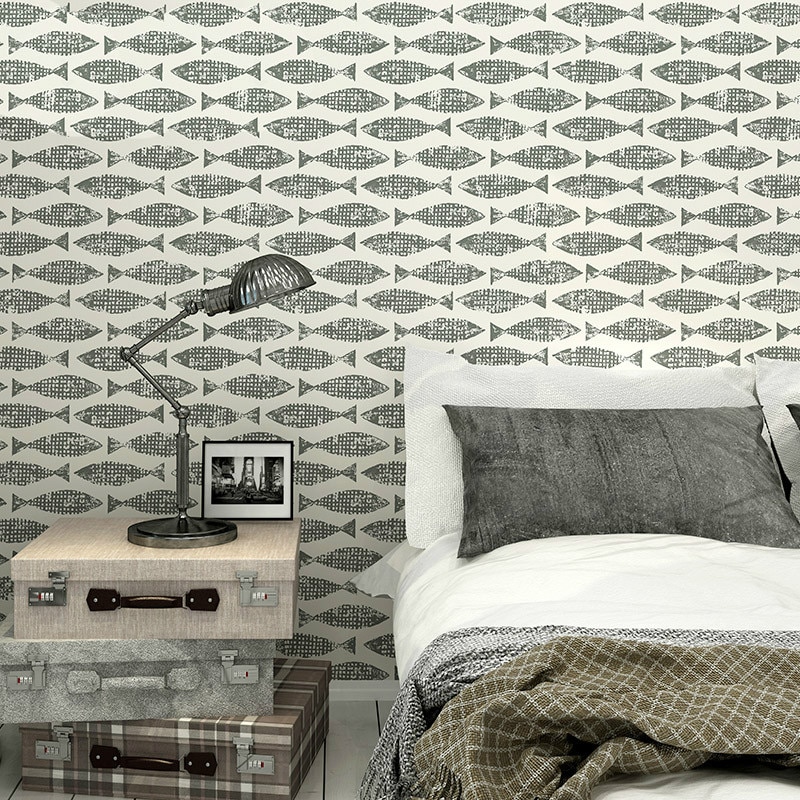 Fish Wallpaper On Wall - HD Wallpaper 