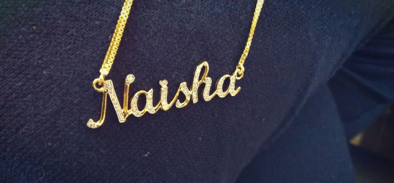 Naisha Custom Name Pendant - Thali Mala With Name - HD Wallpaper 