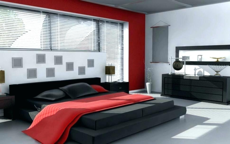 Red White Bedroom Black Wallpaper Decorating Ideas - Black Red And White Bedroom - HD Wallpaper 