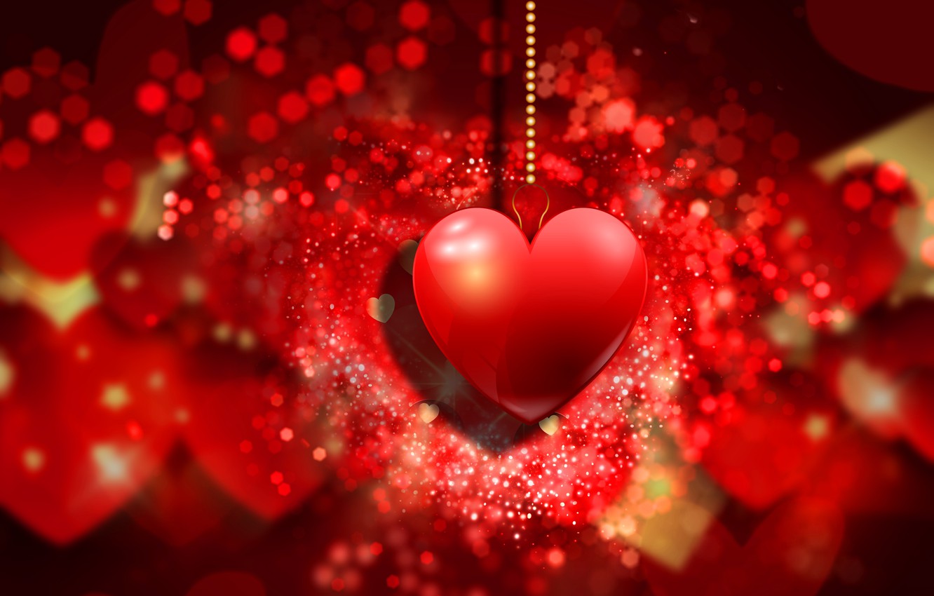 Photo Wallpaper Hearts, Red, Love, Background, Romantic, - Love New Wallpaper 2019 - HD Wallpaper 