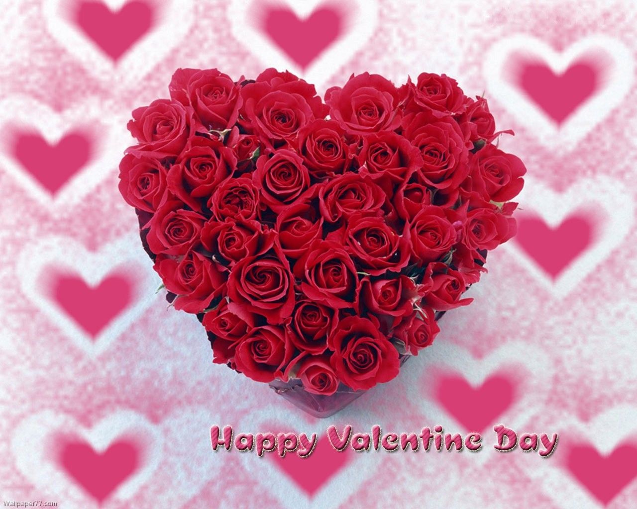 Happy Valentine's Day With Flowers - HD Wallpaper 