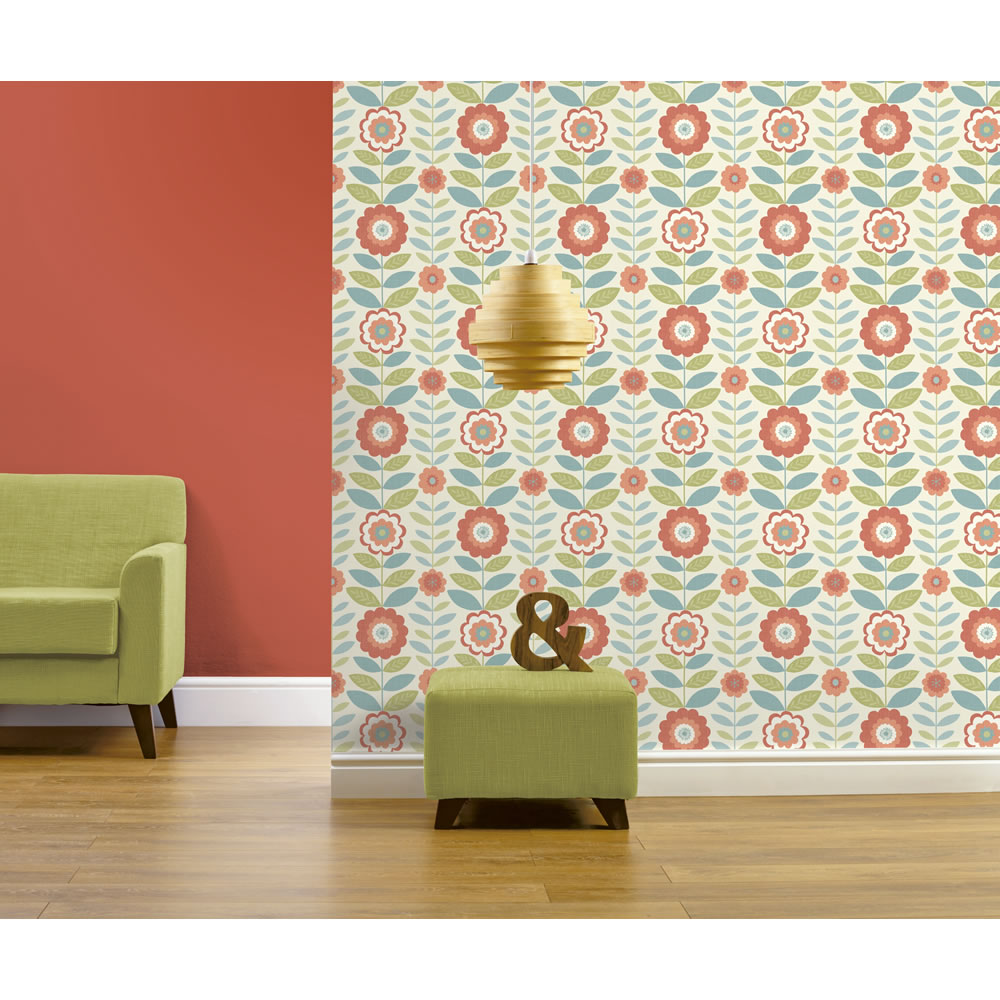 Arthouse Adorn Red And Teal - HD Wallpaper 