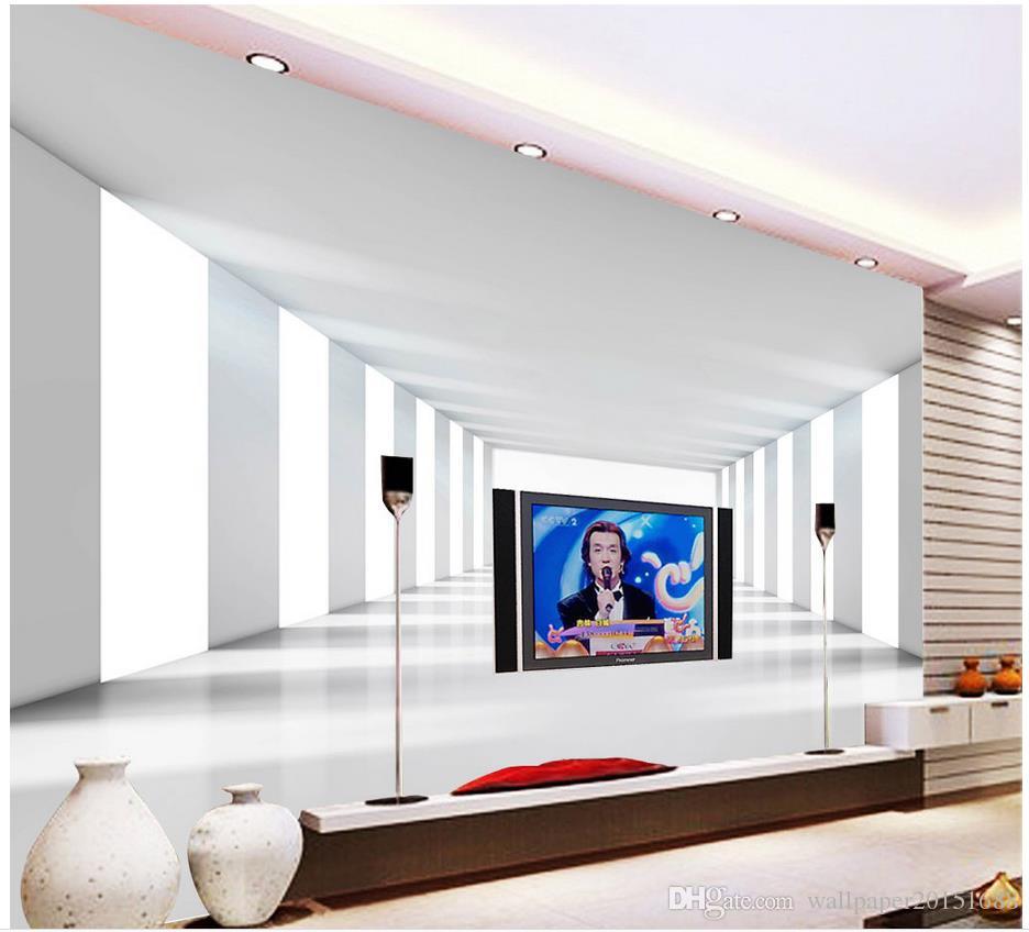 3d Wall Printing Tv Background - HD Wallpaper 