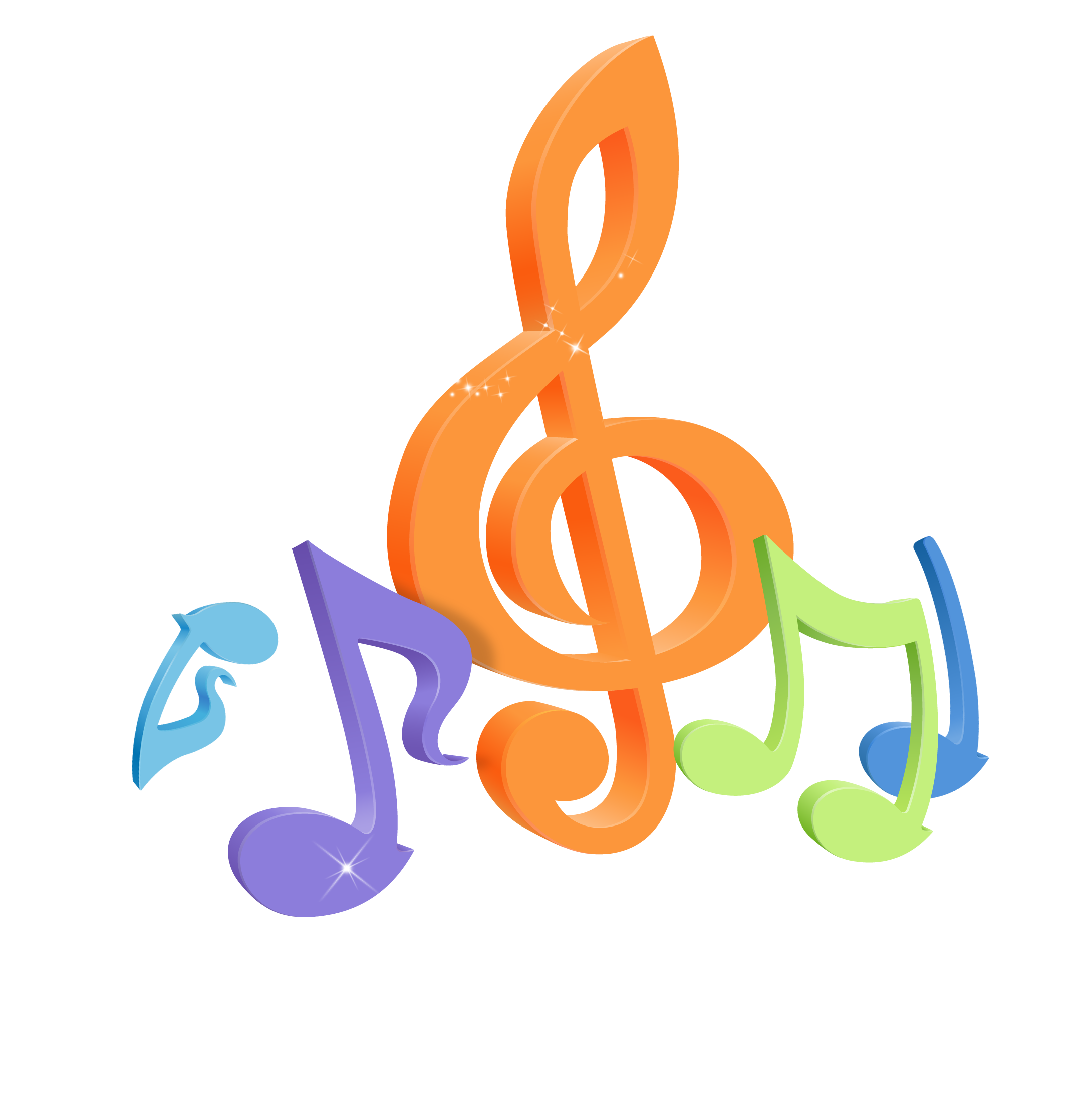 Musical Note Desktop Wallpaper 4k Resolution 1080p - Transparent Background Colorful Music Notes Clipart - HD Wallpaper 