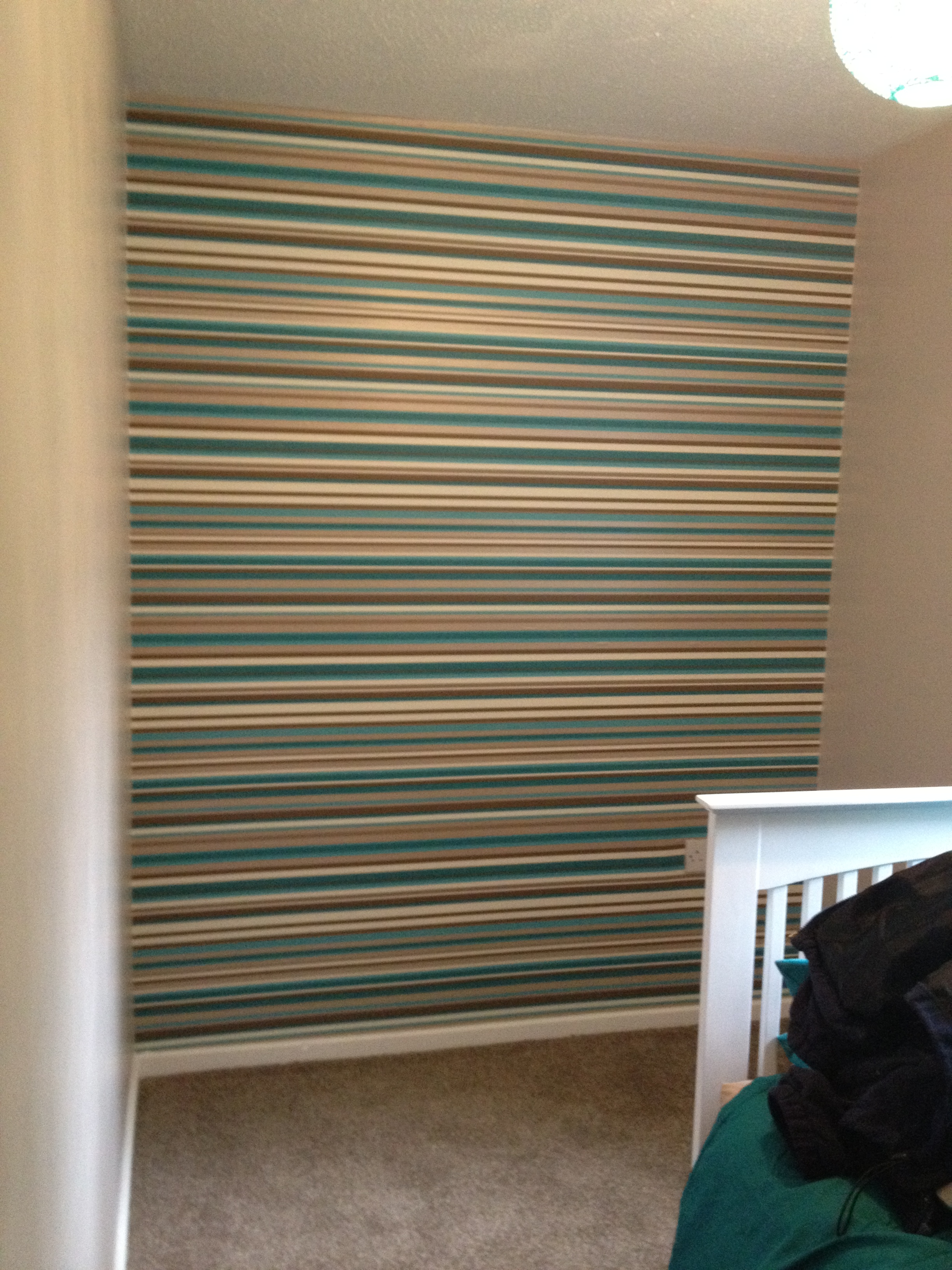 Horizontal Teal Striped Wallpaper - Horizontal Striped Wallpaper Ideas - HD Wallpaper 