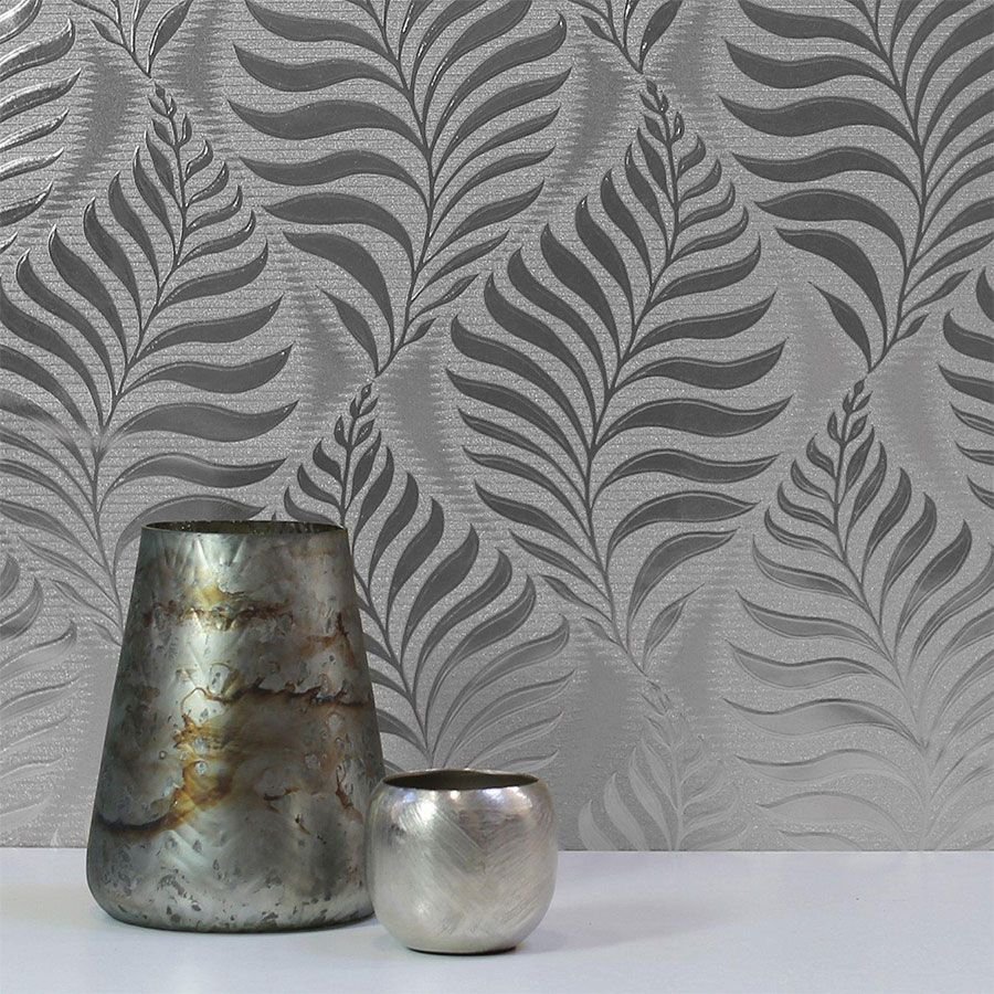 Silver Leaf Wallpaper Arthouse - 900x900 Wallpaper 