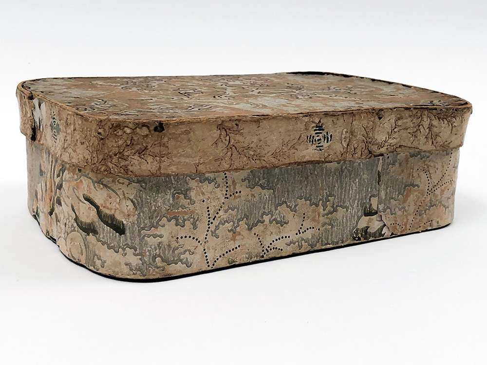 1860s Antique American Wallpaper Box For Sale Seaweed - Wood - HD Wallpaper 