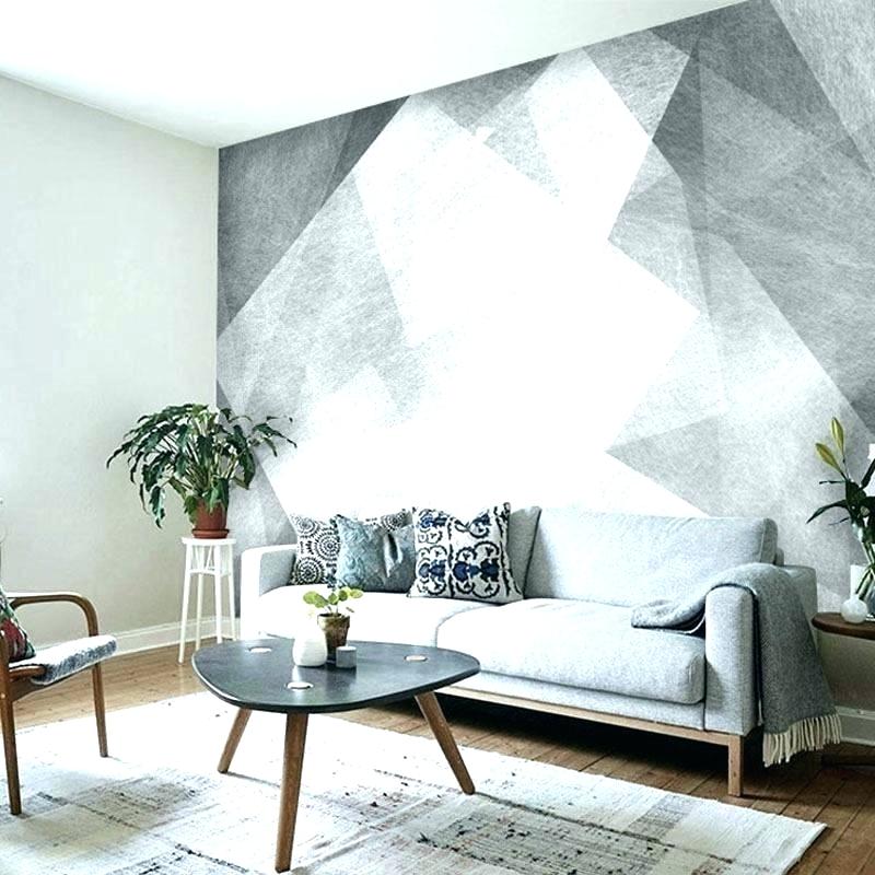 Grey Wallpaper For Bedroom Grey Wallpaper Living Room - Living Room 3d Mural - HD Wallpaper 