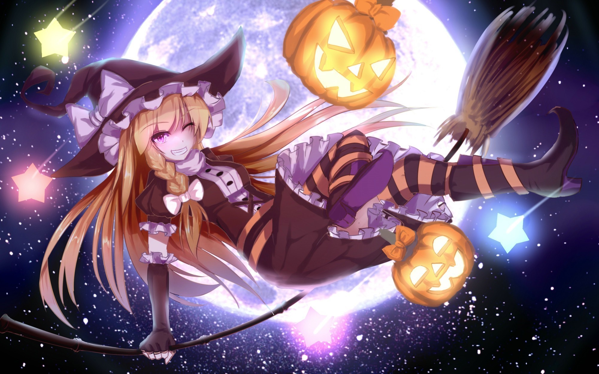 Anime Halloween Background - HD Wallpaper 