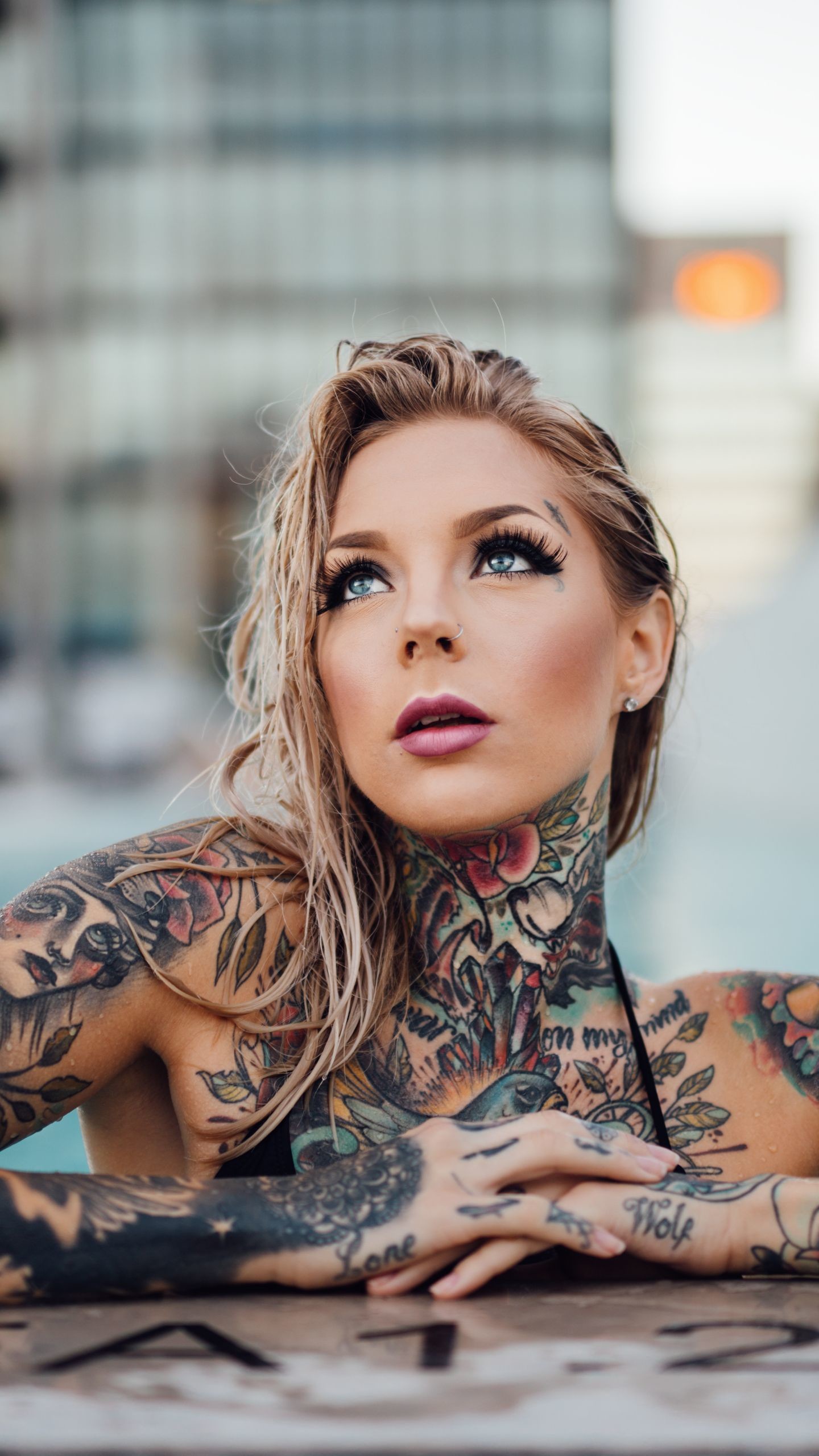 Supreme Iphone Wallpaper, Tattoo Girl Wallpaper, Wall - Tattoo Girl Wallpaper Hd - HD Wallpaper 