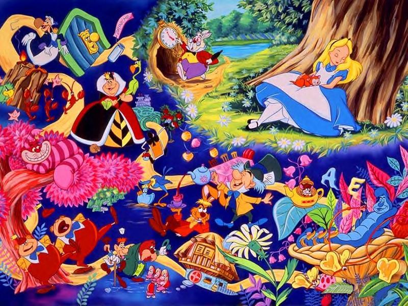 Alice In Wonderland Abstract - HD Wallpaper 