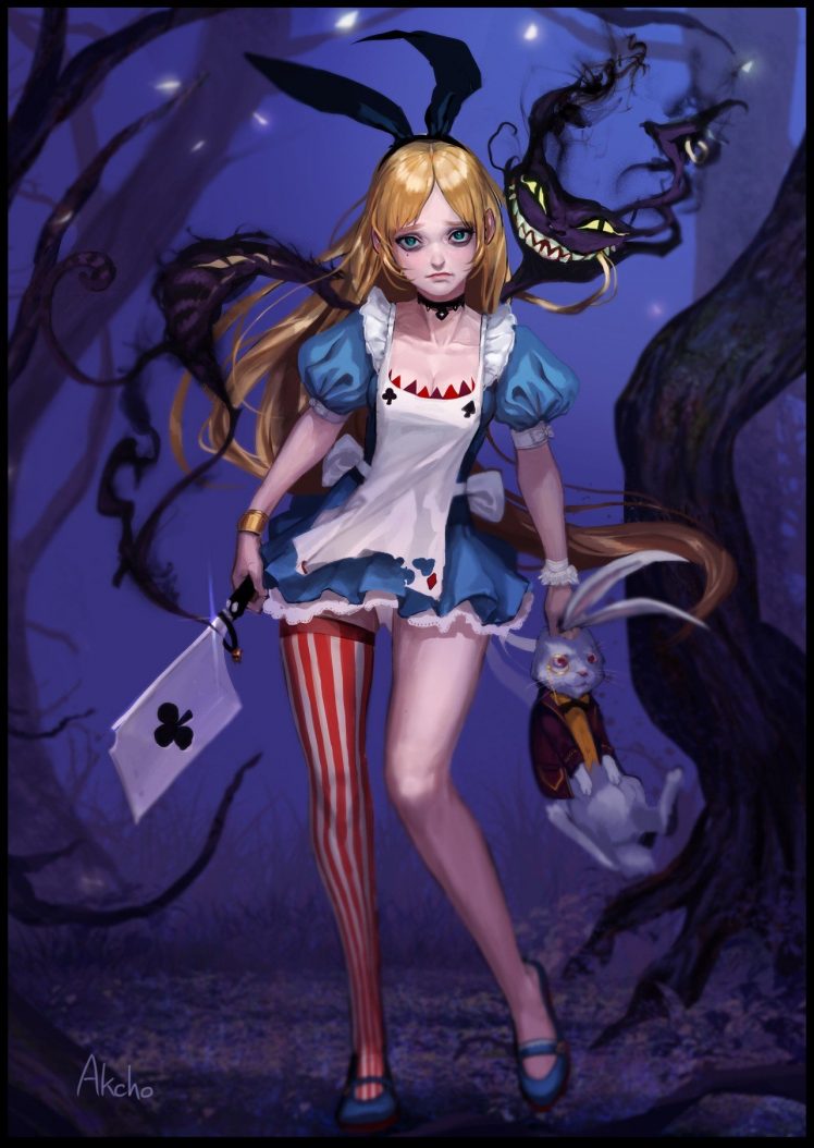 Alice In Wonderland Ecchi - HD Wallpaper 