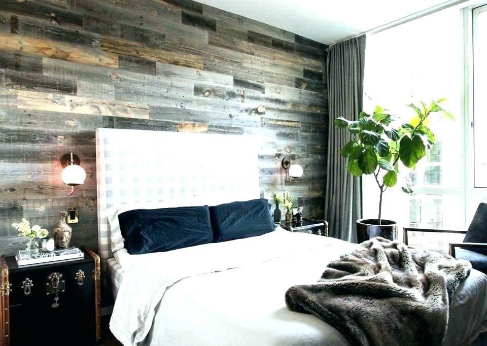 Wood Tile Accent Wall Bedroom - HD Wallpaper 