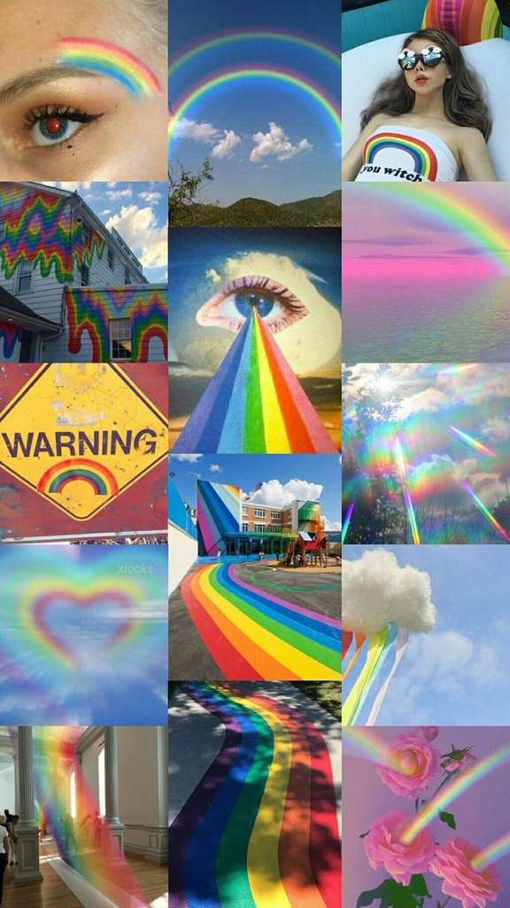 User Uploaded Image - Rainbow Aesthetic Collage - 576x1024 Wallpaper ...