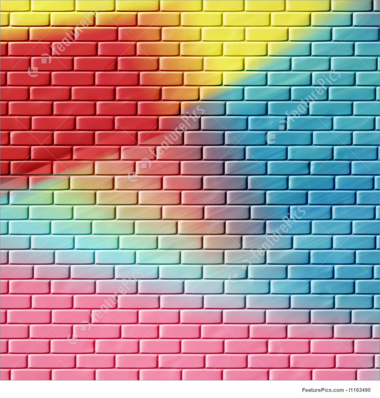 Colorful Brick Wall Patterned Abstract Image For Backgrounds - Machu Picchu - HD Wallpaper 