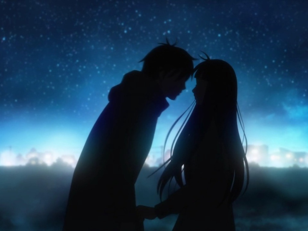 Anime, Kimi Ni Todoke, And Couple Image - Anime Kiss Wallpaper Iphone - HD Wallpaper 