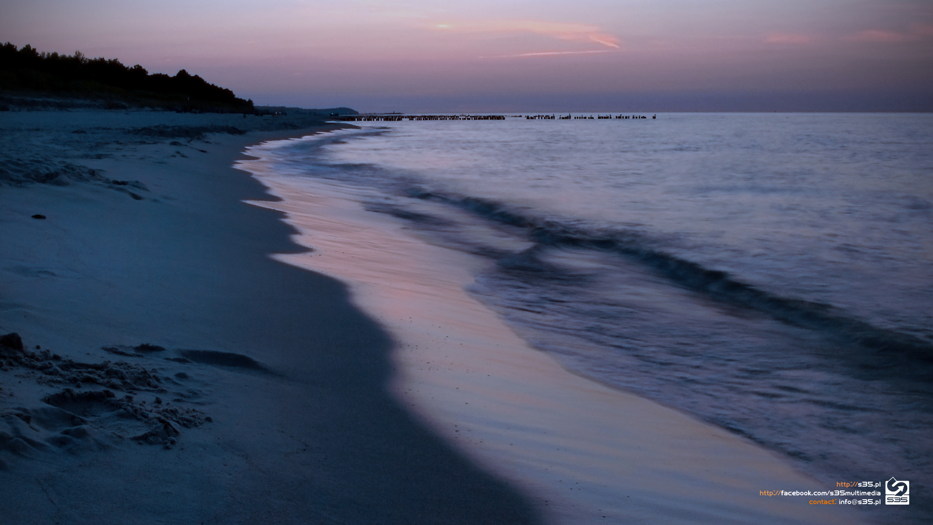Poland Baltic Sea Twilight Hd Wallpaper - Sea And Twilight - HD Wallpaper 