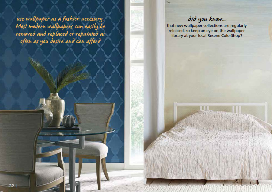 Decorating Trends In Wallpaper - Candice Olson Roxy Wallpaper Blue - HD Wallpaper 