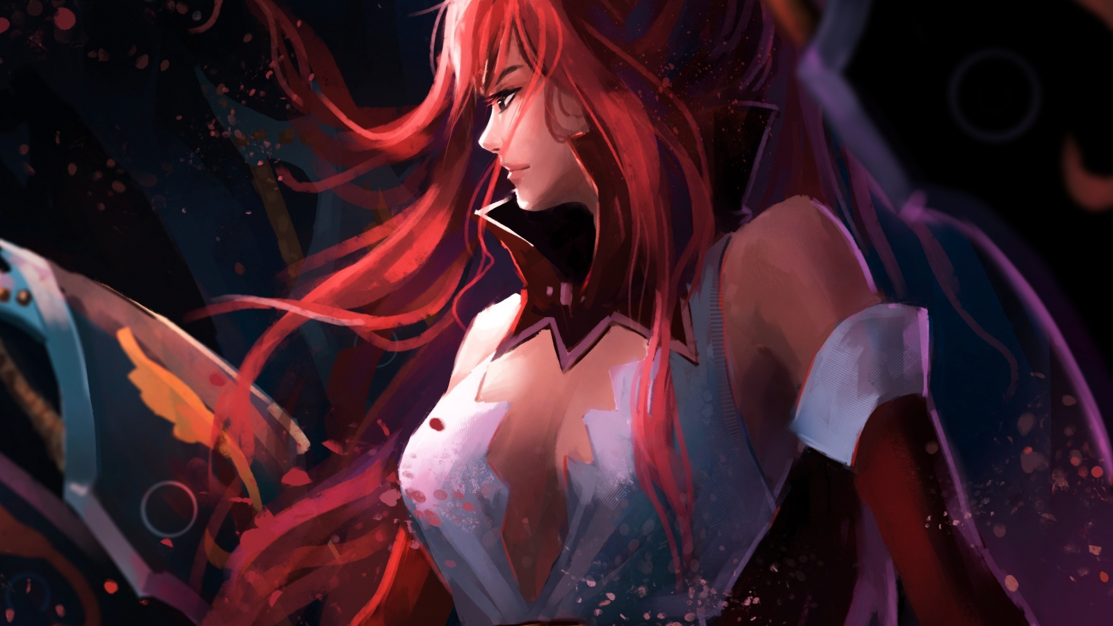 Hot, Redhead Anime Girl, Erza Scarlet, Wallpaper - Erza Scarlet Hot - HD Wallpaper 