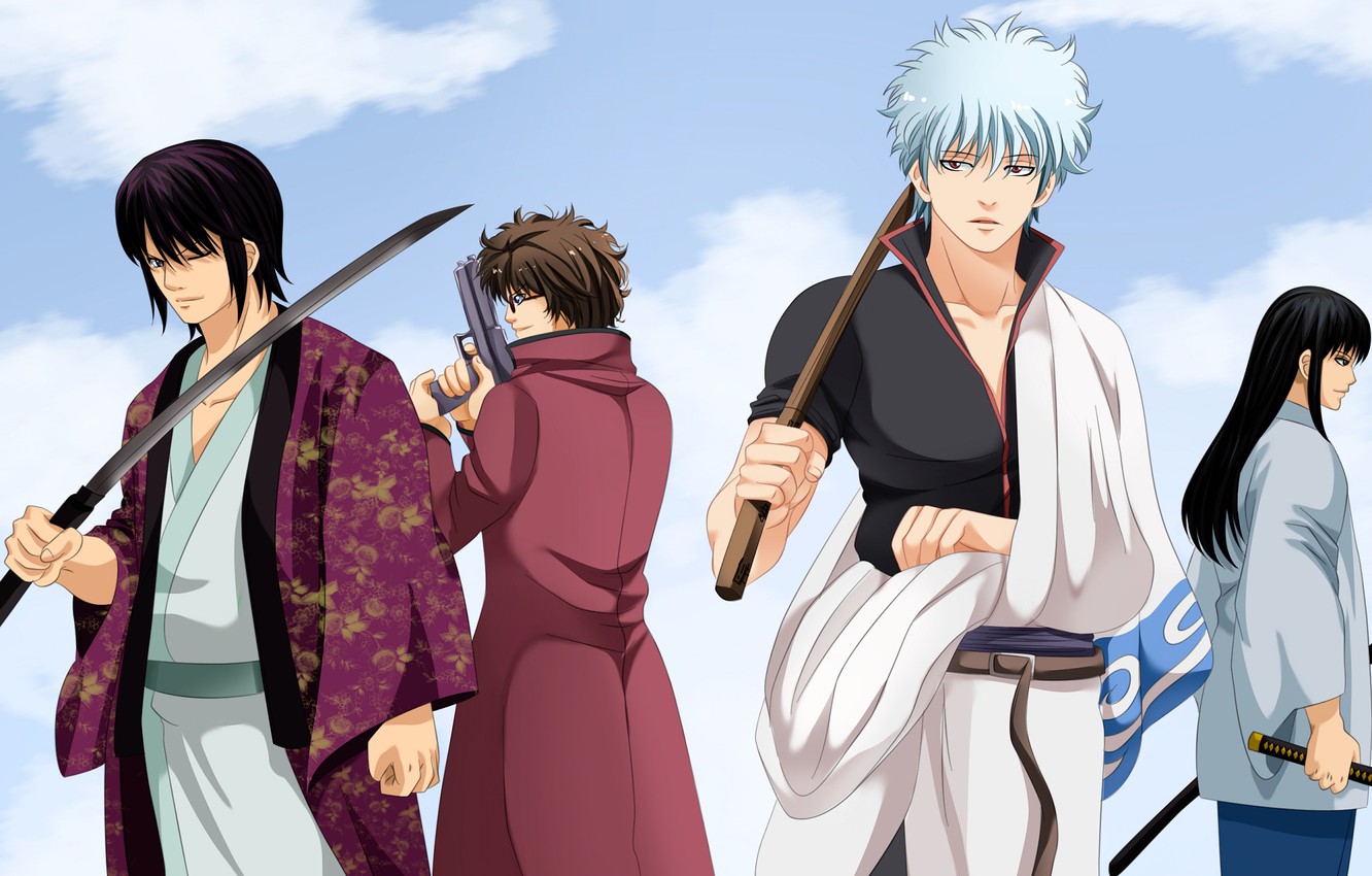 Photo Wallpaper Guys, Samurai, Gintama, Gintama - Sakamoto Wallpaper Gintama - HD Wallpaper 