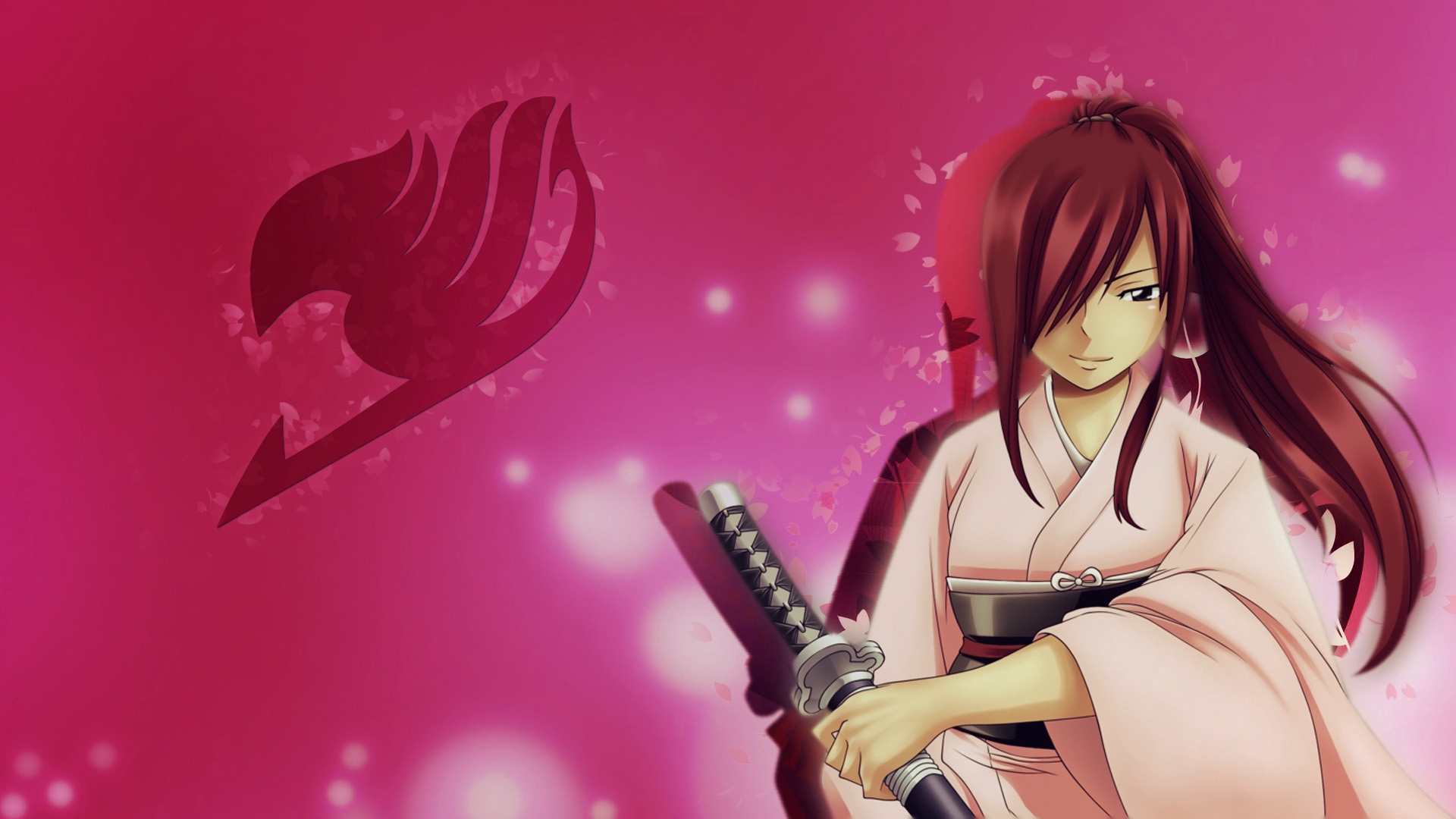 Wallpaper Erza Scarlet, Fairy Tail, Mage, Sword, Art, - Erza Scarlet - HD Wallpaper 