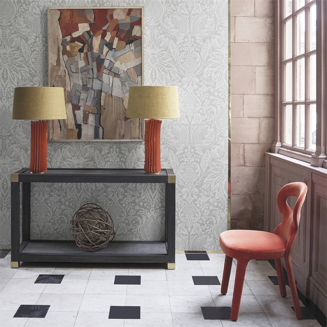 Zoffany Mitford Damask - HD Wallpaper 
