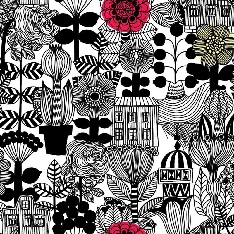 Lintukoto Wallpaper Marimekko Framboise 23306 Marimekko - Marimekko Lintukoto - HD Wallpaper 