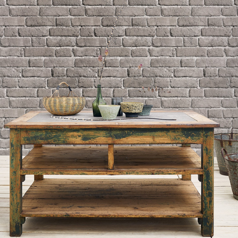 Papier Peint Imitation Bois Gris Bleuté - HD Wallpaper 