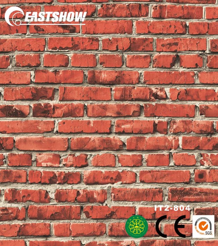 3d Brick Pvc Wallpaper For Home Decoration - Brick - HD Wallpaper 