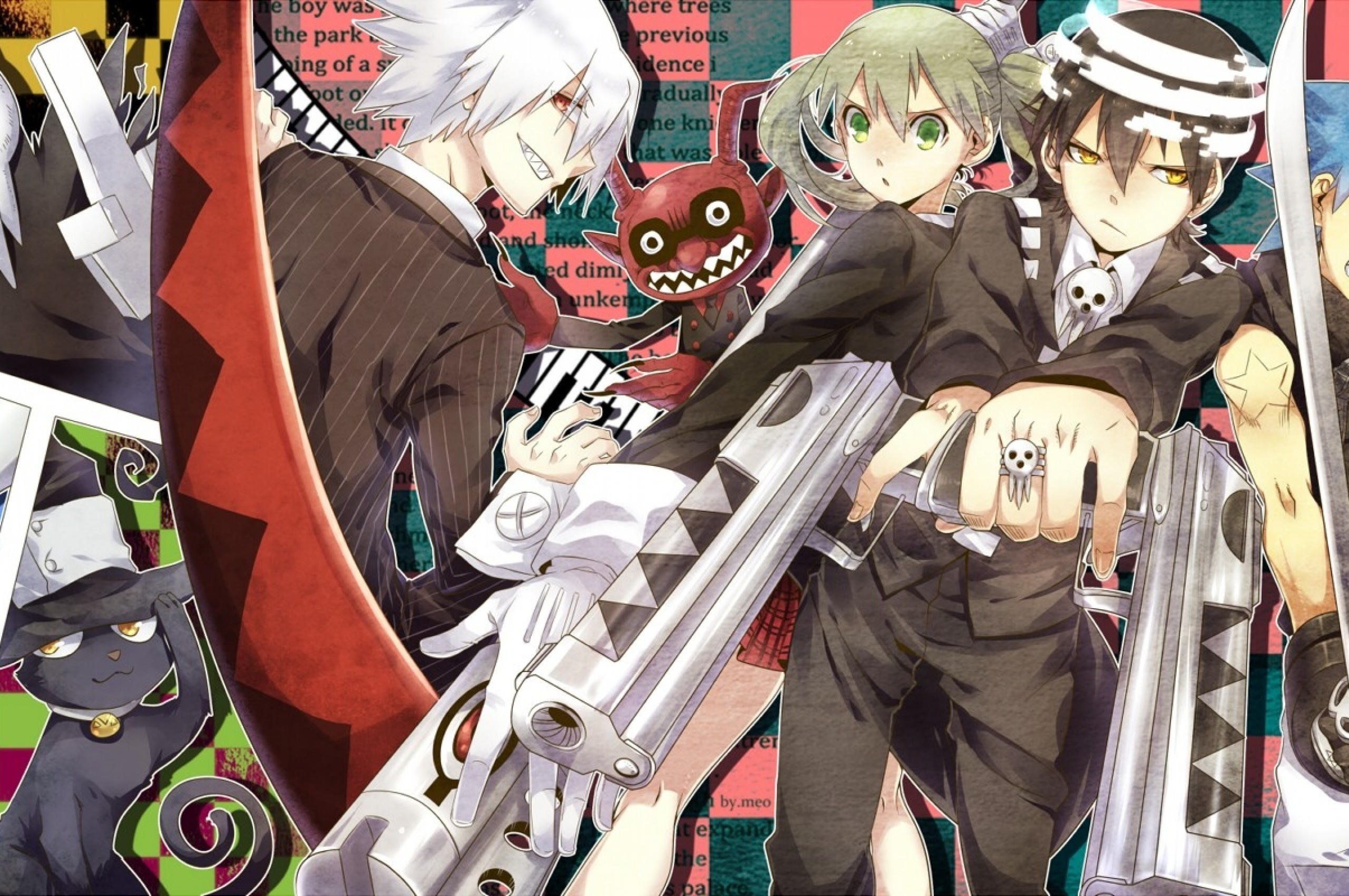 Soul Eater, Soul Evans, Blackstar, Death The Kid, Maka - Soul Eater - HD Wallpaper 
