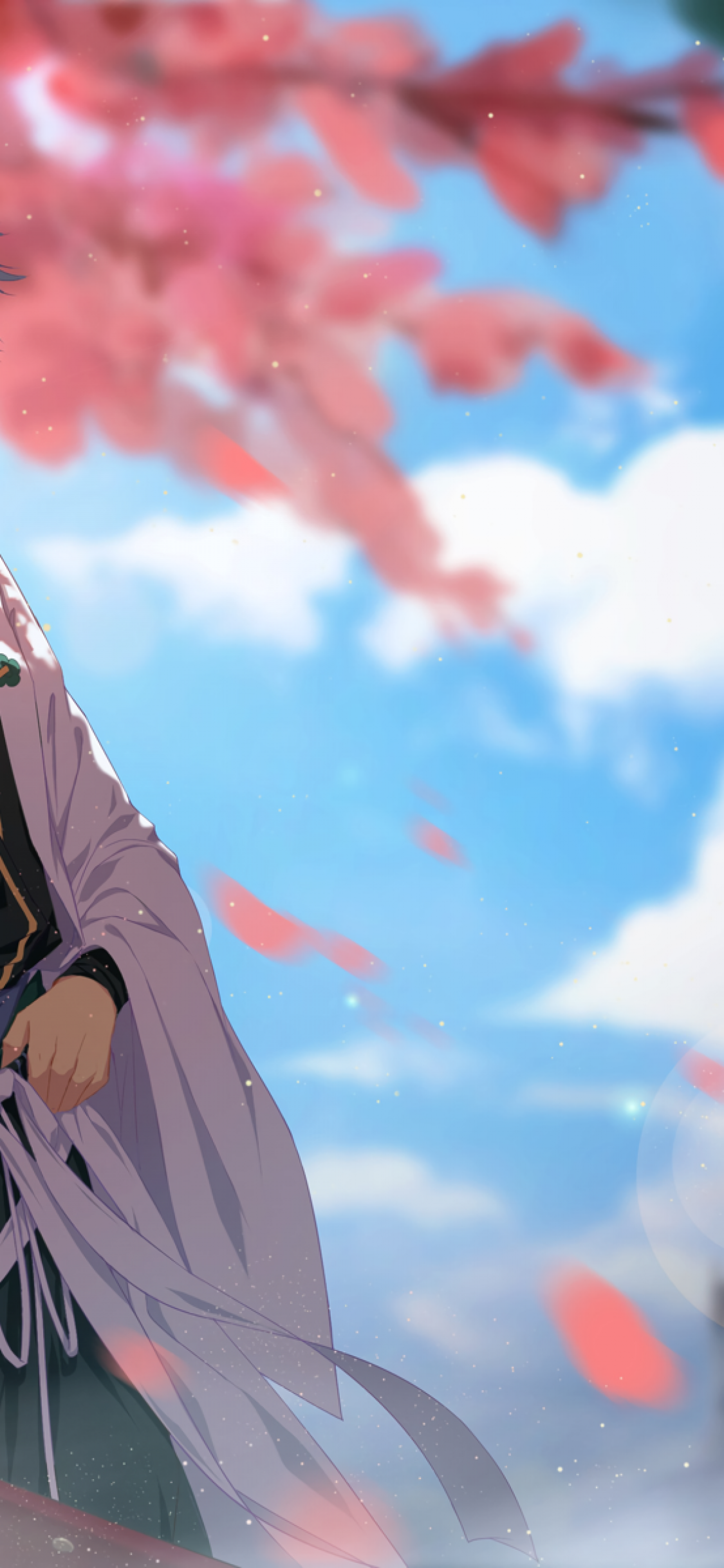 Sakata Gintoki, Gintama, Sakura Blossom, Smiling, Lens - Gintama 2560 X 1440 - HD Wallpaper 