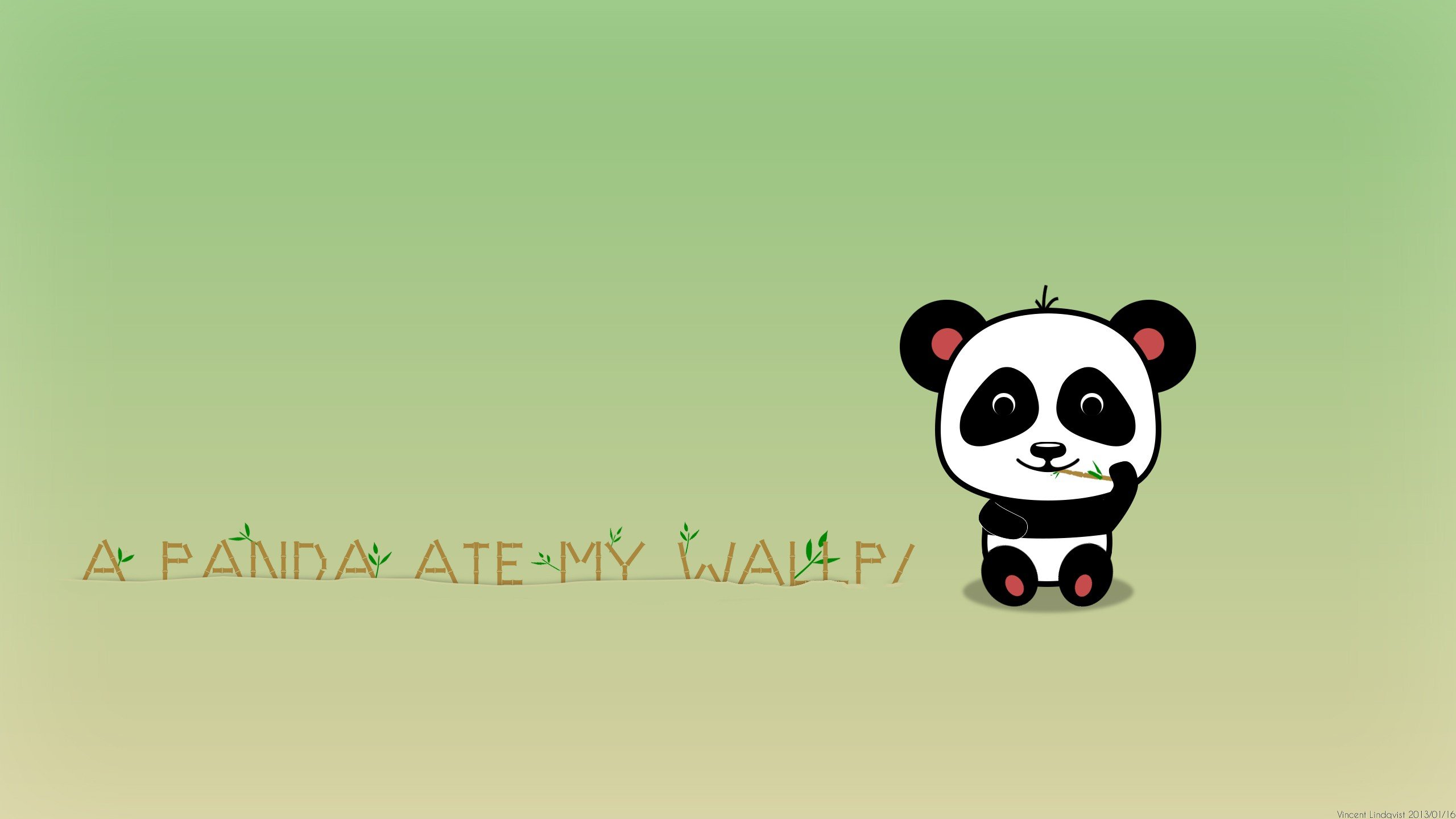 Cartoon Panda Wallpapers - Panda Wallpaper For Desktop Hd - 2560x1440  Wallpaper 