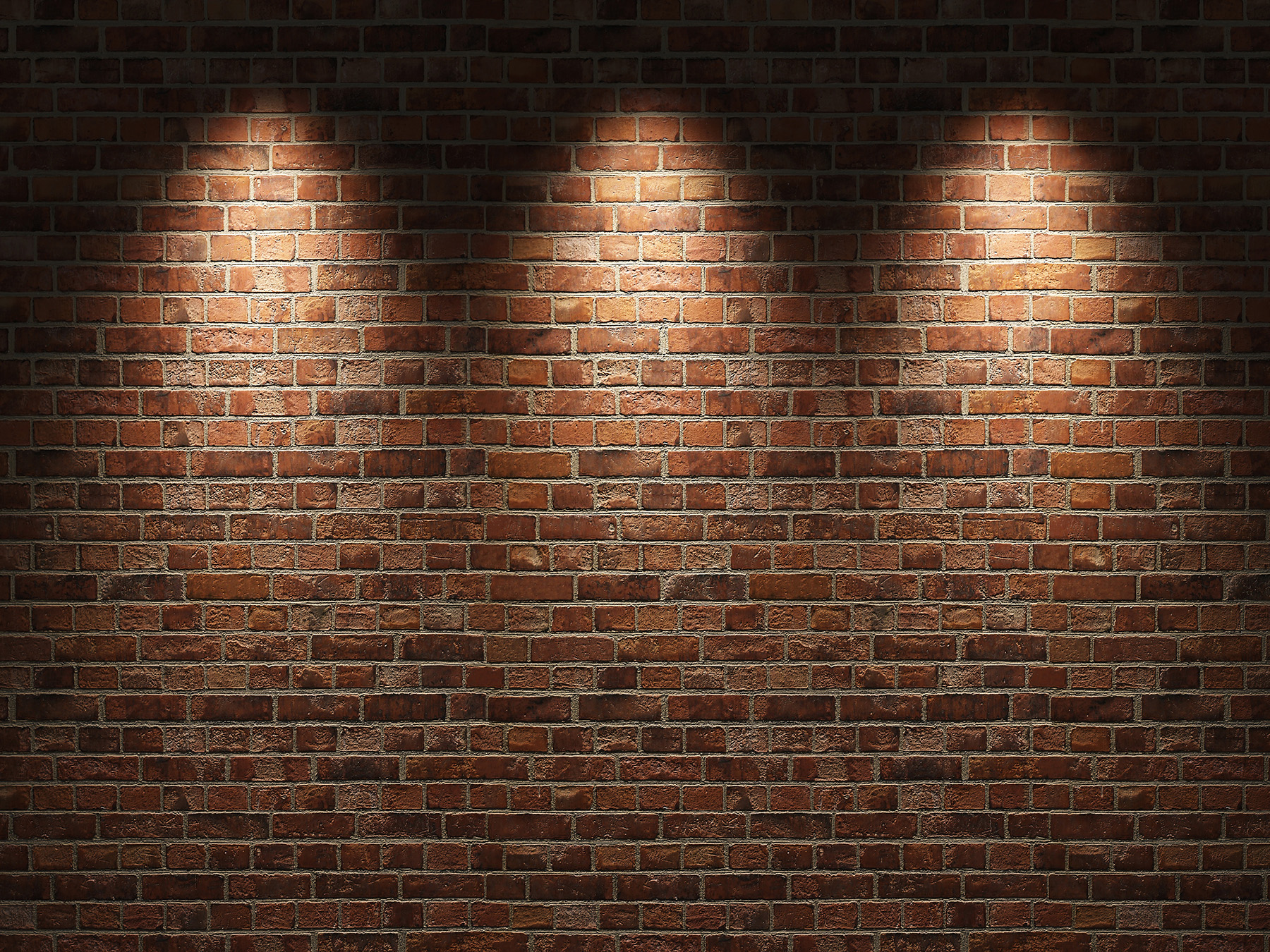 Brick Wall With Spotlight - Man Cave Brick Wall - HD Wallpaper 