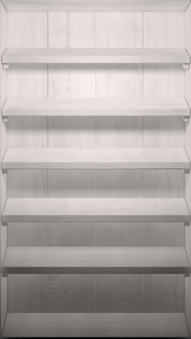 White Wood Shelves - White Wood Iphone Background - HD Wallpaper 