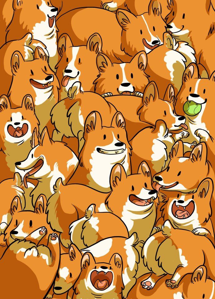 Hd Corgi Cartoon 689x960 Wallpaper Teahub Io