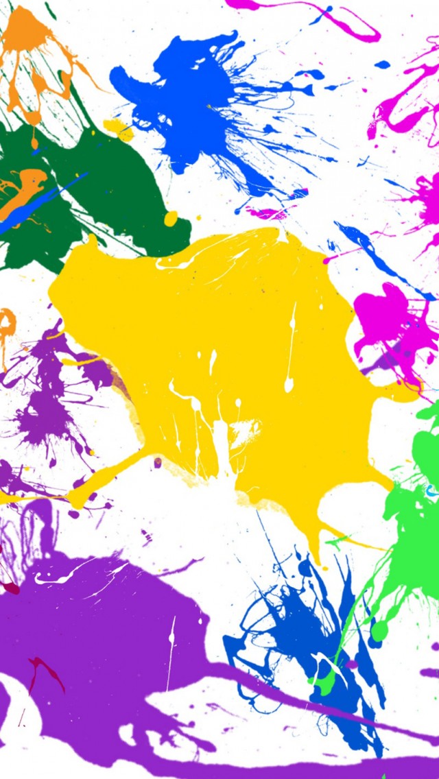 Paint Splatter Colorful Iphone Wallpaper - Colorful Paint Splatter Background Hd - HD Wallpaper 