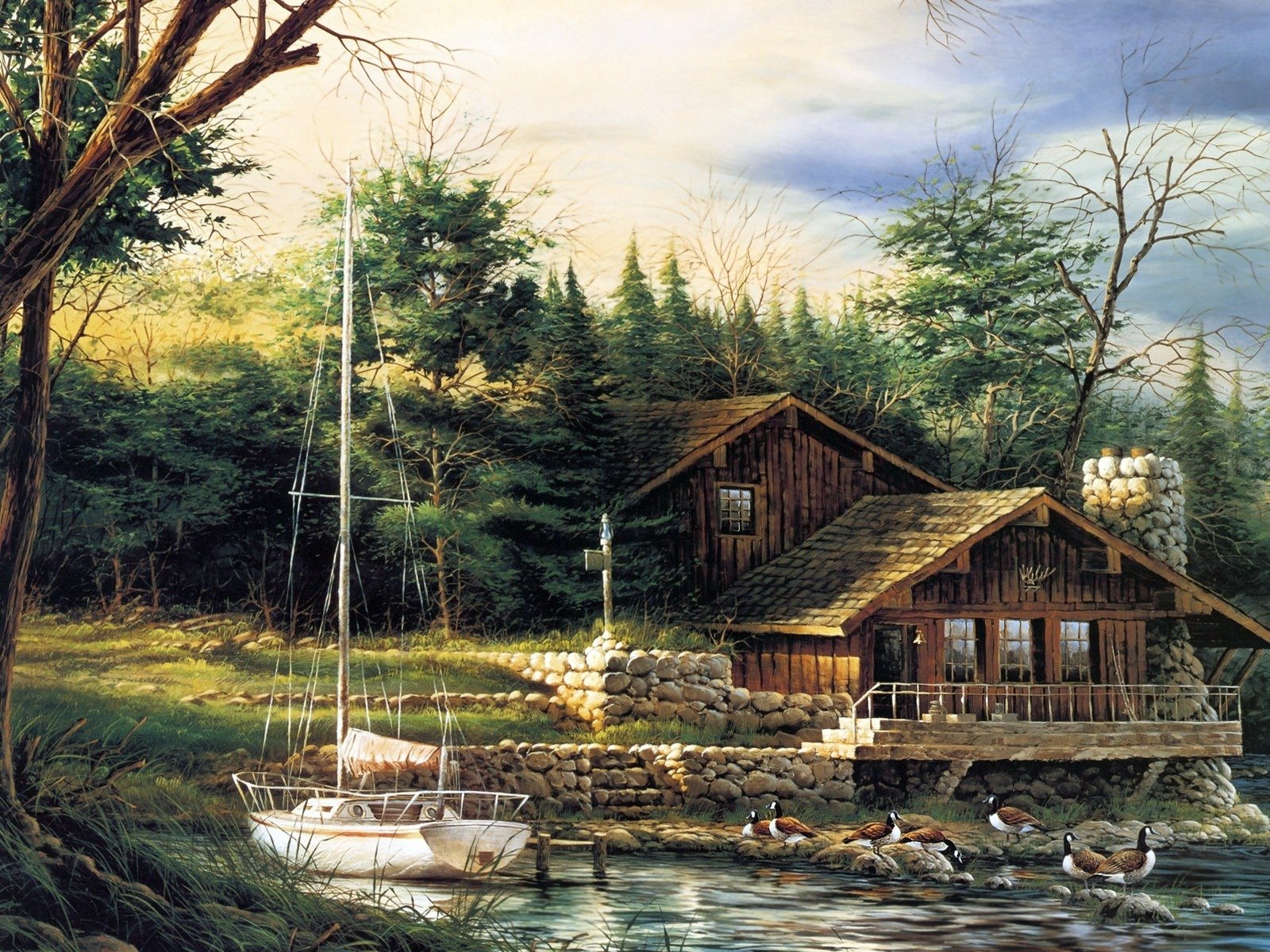 ภาพ วาด สวย ๆ ธรรมชาติ - HD Wallpaper 