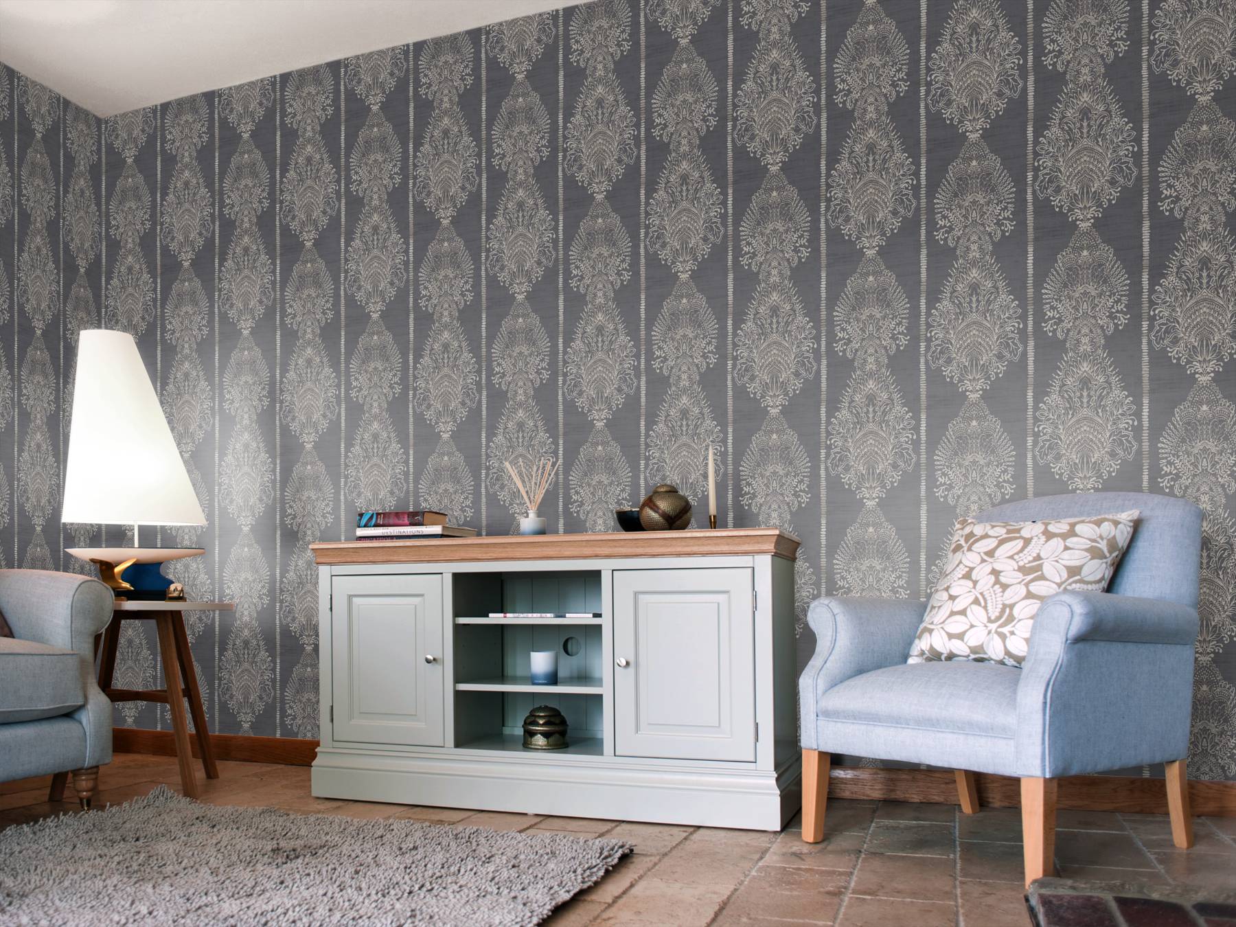 Silk Road Damask Roomset Image - William Morris Bird Pomegranate - HD Wallpaper 