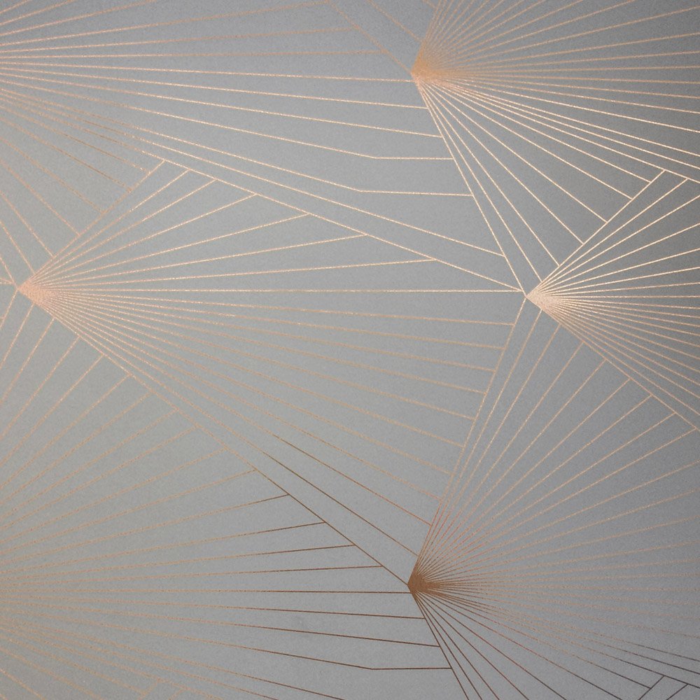 Fan Copper Rose Zinc Grey Wallpaper - Light - HD Wallpaper 