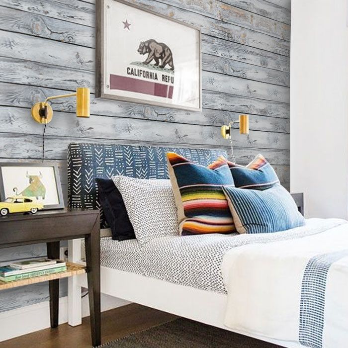 Grey Wood Wallpaper Bedroom - HD Wallpaper 