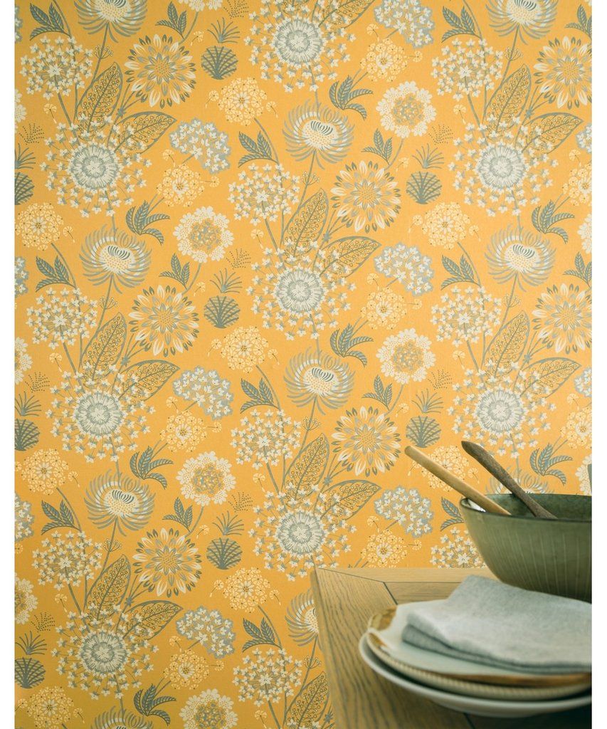 Arthouse Vintage Bloom Mustard - HD Wallpaper 